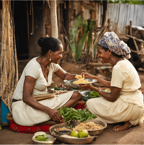 Sharing a meal